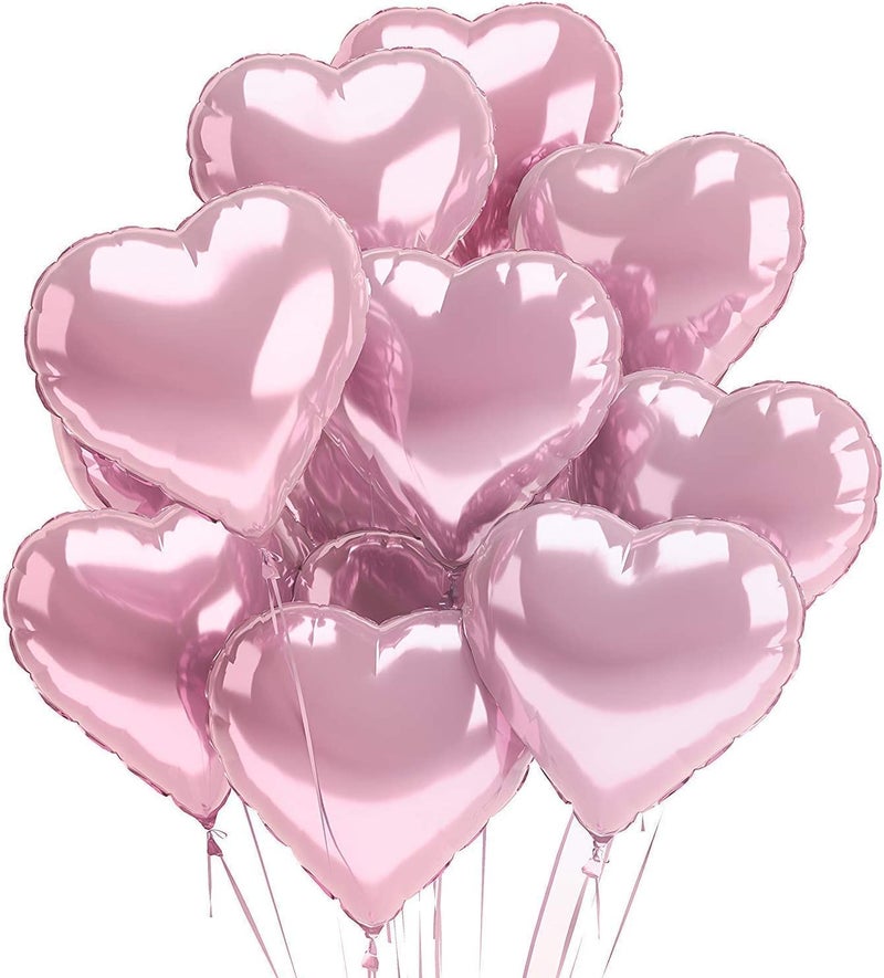 MANGO Heart Shaped Helium Air Ball 18 Inch Wedding Birthday Valentine Baby Shower Christmas Party Decoration Balloons 10 pcs Pink - Image 2