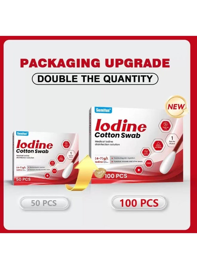 سوميفون مساحات القطن المُستخدمة لمرة واحدة للتعقيم المنزلي والسفر والطوارئ، 100 قطعة - Image 4