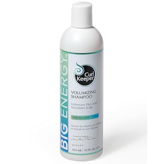 Curl Keeper Big Energy Clarifying Volumizing Shampoo - Volumizes Hair & Stimulates Scalp for All Curl Types - Rich Minerals to Strengthen, Restore, & Invigorate - Sulfate Free, Water-Based Formula - Image 1