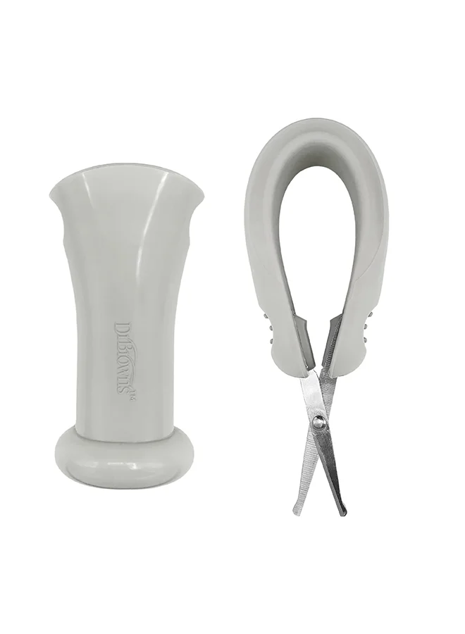 دكتور براونز Safe Squeeze Nail Scissors w/ Safety Case