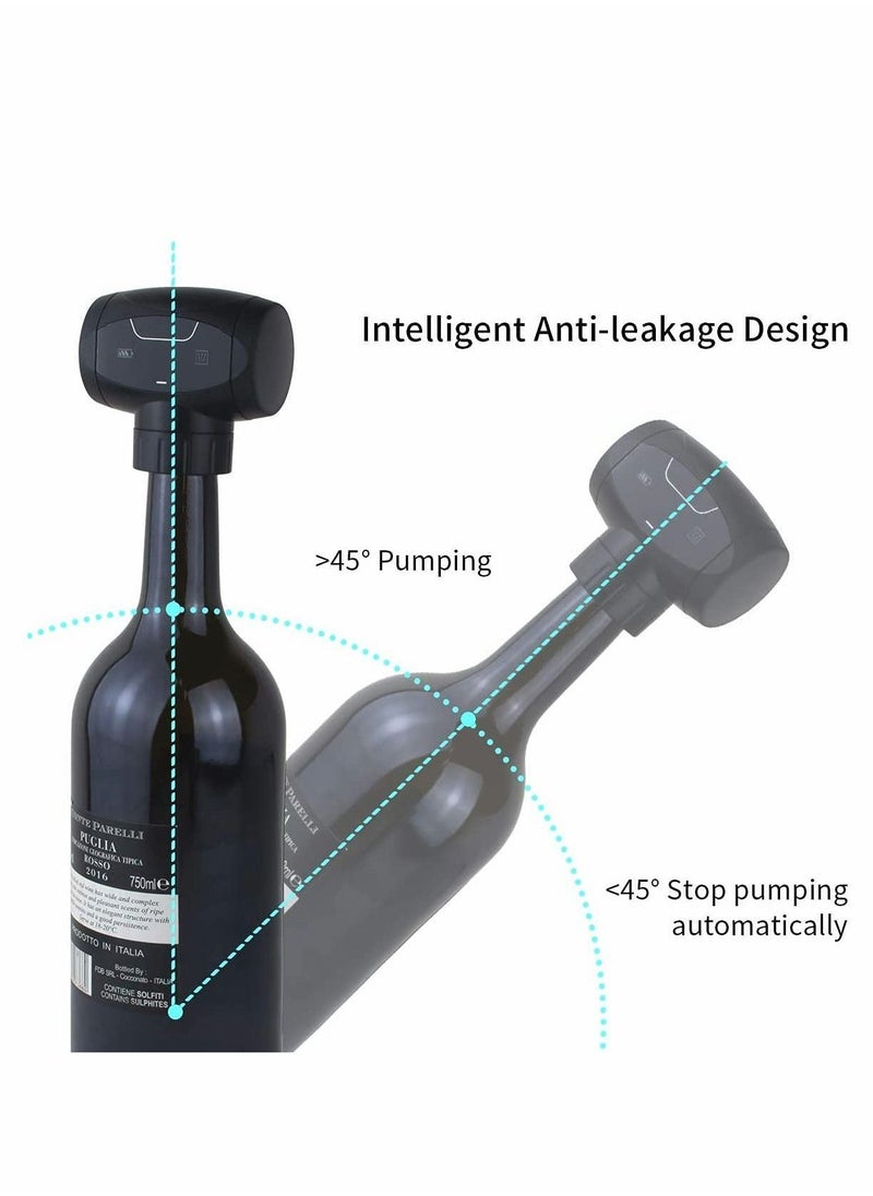 Electric Wine Bottle Stoppers, Automatic Saver Vacuum Stopperswith Silicone Stoppers，The Fresh for Up to a Week