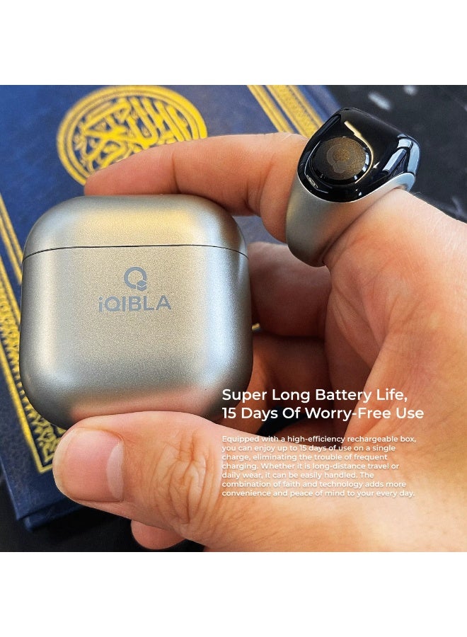 iQIBLA Smart Ring Tasbih Adjustable Replacement Smart Rings First Muslim Counter Metal Smart Zikr Ring - Image 5