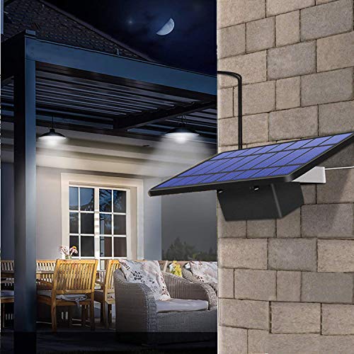 ABZXT Solar Pendant Lights Upgraded Double Bulb Lights IP65 Waterproof Dusk to Dawn Auto Lamp with Remote Controller for Outdoor Shed Barn Chicken Coop Bullpen Pig Pen Stables Tents etc(Dual Lamp) - Image 4