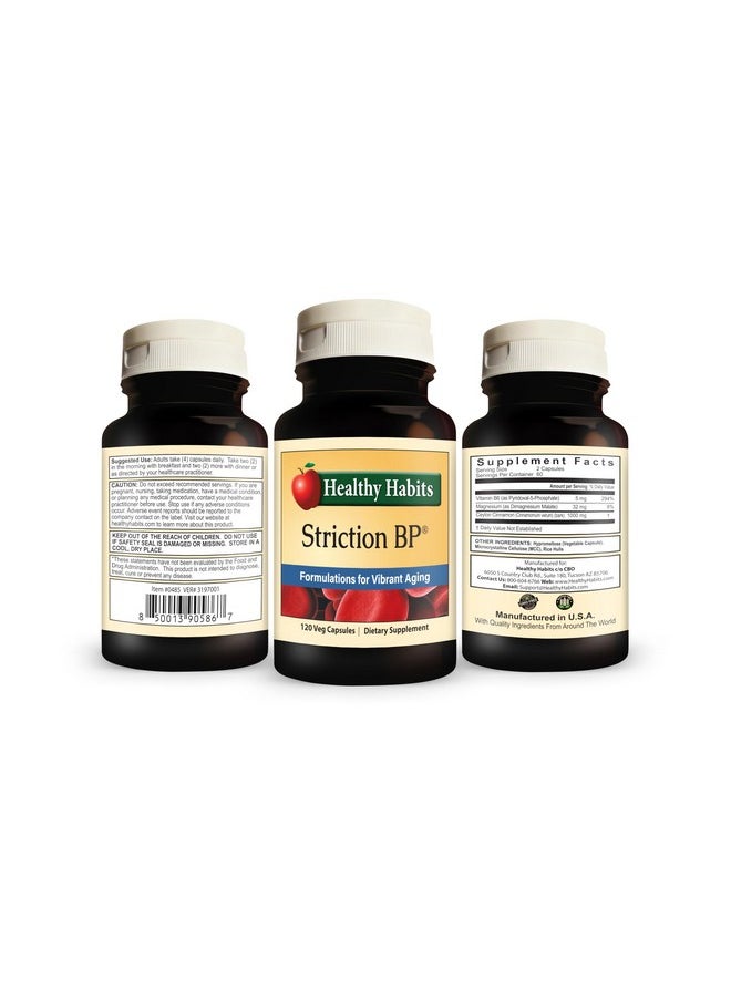 Healthy Habits - Healthy Habits StrictionBP Bottle 120 Veg Capsules - Image 1