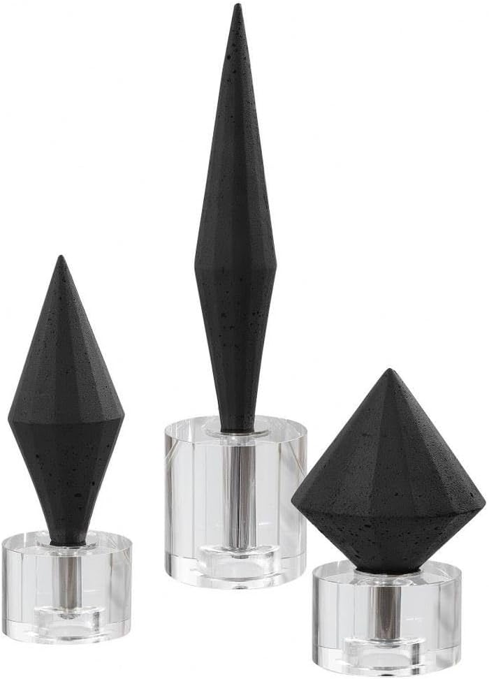 Uttermost Alize Black Diamond Modern Sculptures Set of 3 - Image 1