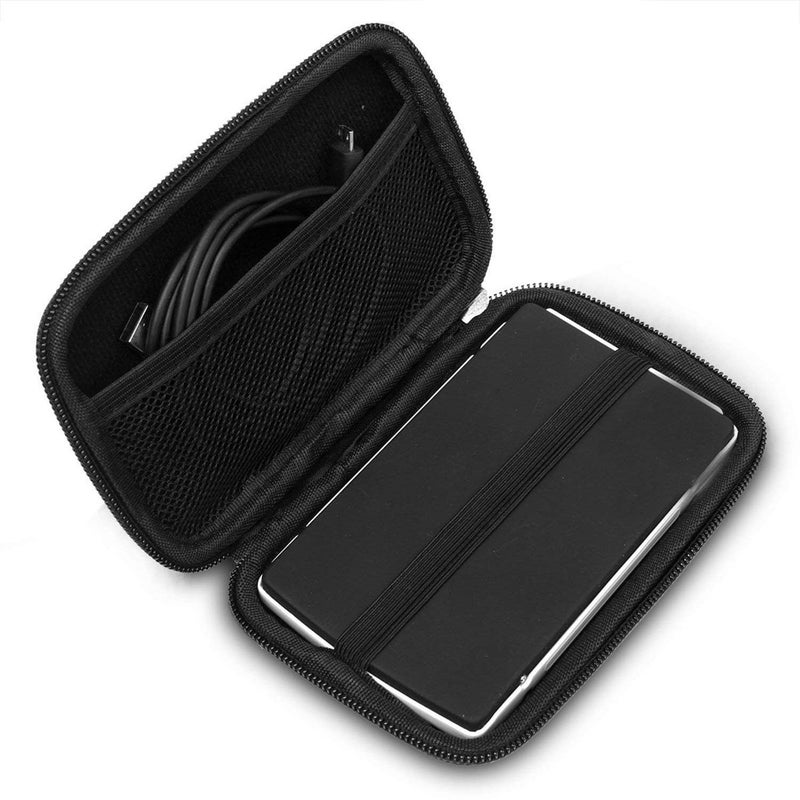 GadgetBite Hard Disk Case External Printed Hard Drive Disk Enclosure Portable Carrying EVA Case Cover Pouch Casing for 2.5-Inch Hard Drive (Plain Black) - Image 5