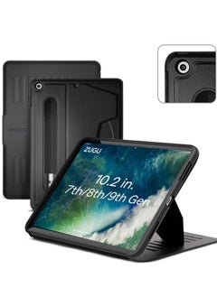 ZUGU CASE ZUGU CASE iPad 10.2 Case, Muse Protective Case/Cover Designed for iPad 10.2-inch ﻿﻿(9th Gen, 2021) / (8th Gen, 2020) / iPad (7th Gen, 2019) Convenient Magnetic Stand (Sleep/Wake Cover) - Black  - Image 1