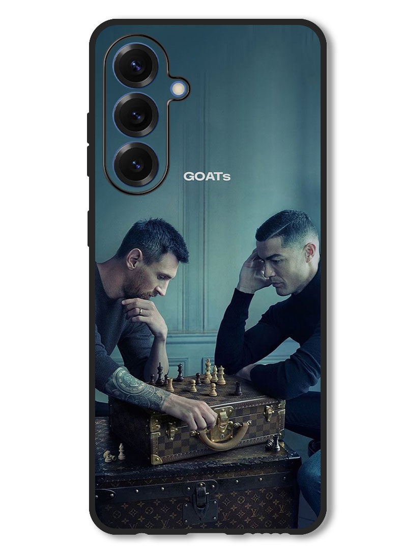 Theodor Case Compatible with Samsung Galaxy A36 Protection Shockproof Bumper Cover Messi & Ronaldo Chess - Image 1