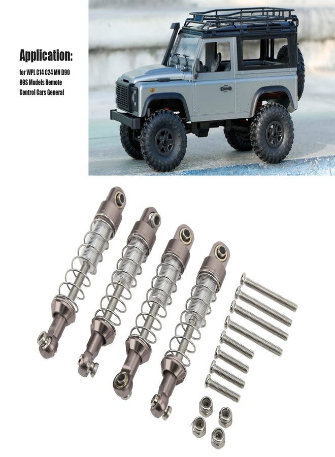 Dilwe RC Car Shock Absorber,2 Pairs RC Metal Shock Absorber 60mm RC Car Modification Parts for C14 C24 MN D90 99S () - Image 5