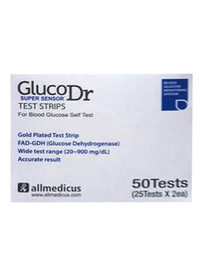 Gluco Dr Super Sensor Strips Box - 50 Strips & Super Sensor - Blood Glucose Meter With 25 StripsBundle - Image 2