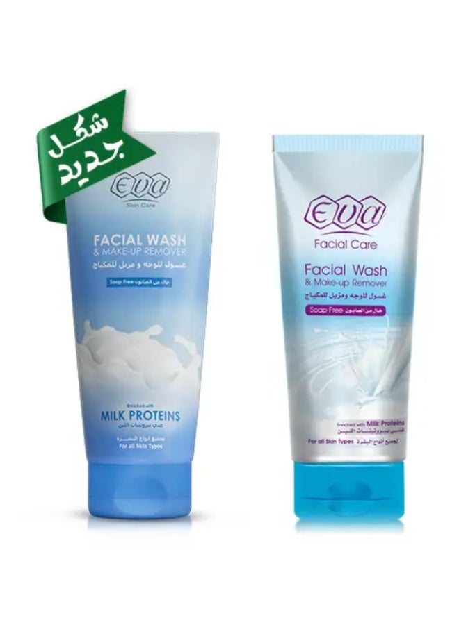Eva Skin Care Facial Wash & Makeup Remover with Milk Proteins - (150 ml) - Soap-Free Cleanser for All Skin Types - Image 1