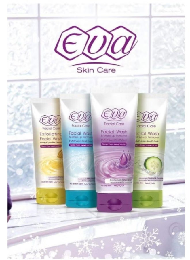 Eva Skin Care Facial Wash & Makeup Remover with Milk Proteins - (150 ml) - Soap-Free Cleanser for All Skin Types - Image 4