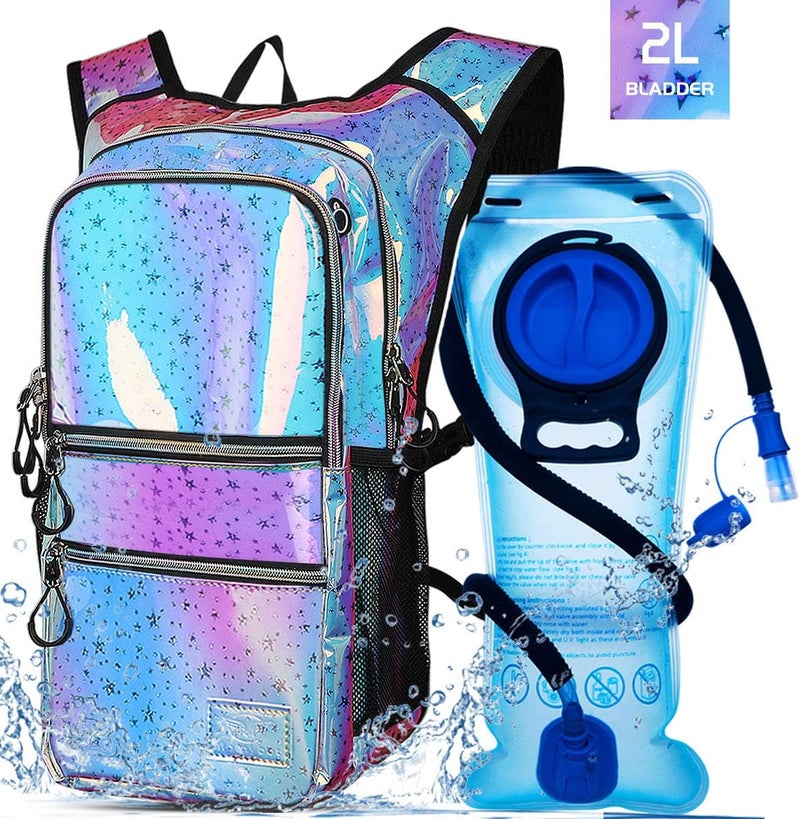 Mothybot Hydration Backpack Pack, Water Backpack 20L Capacities Included 2L Hydration Bladder, Festival Essential - Rave Hydration Pack Hydropack Hydro for Hiking, Running, Biking, Festival Gear - Image 1