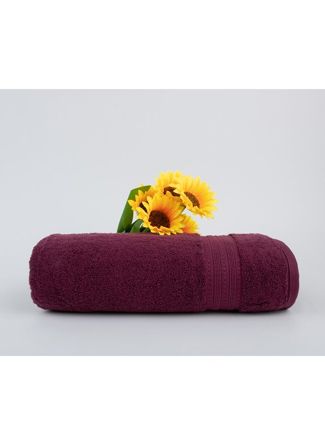White Rose MAJESTY TOWELS - 700 GSM - 100% Cotton Terry -Bath Sheet 80x160 cm-Premium Touch-Quick Dry - Super Absorbent-Purple  - Image 1