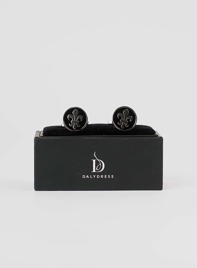 Dalydress Men Cuff-Link R Navy/Silver - Image 3