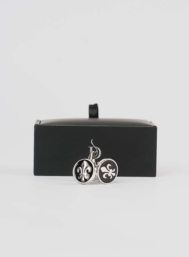 Dalydress Men Cuff-Link R Navy/Silver - Image 1