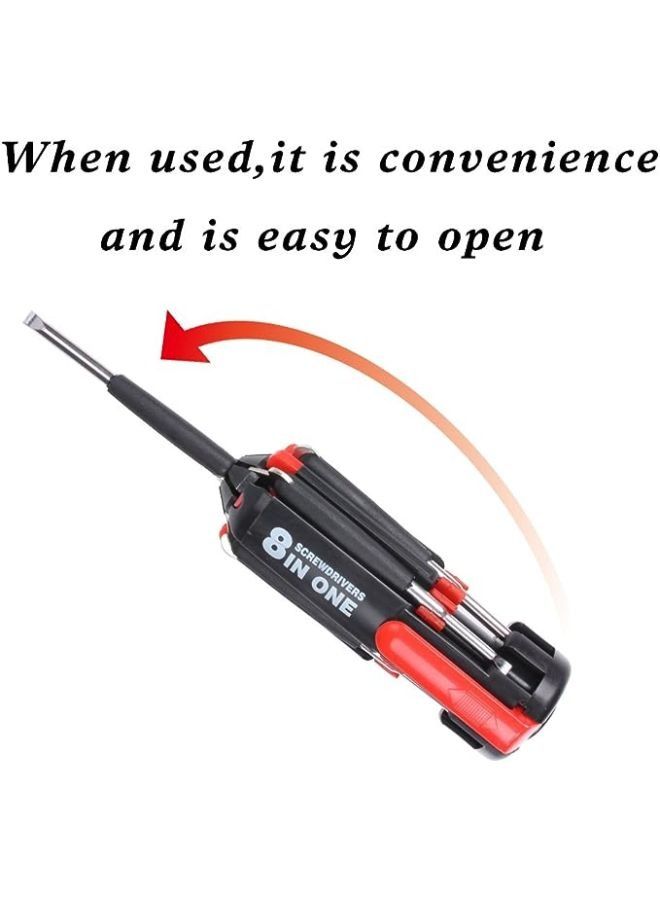 Multi-tools DIY 8-in-1 Multi Portable Screwdriver Tools Set with 6 LED Flashlight Torch.  - Image 3