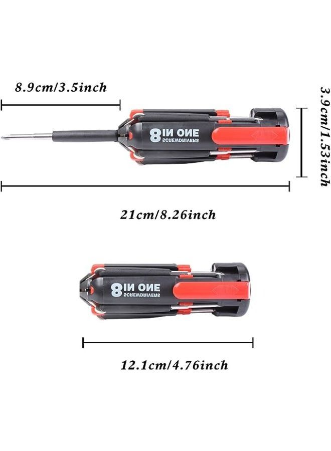 Multi-tools DIY 8-in-1 Multi Portable Screwdriver Tools Set with 6 LED Flashlight Torch.  - Image 2