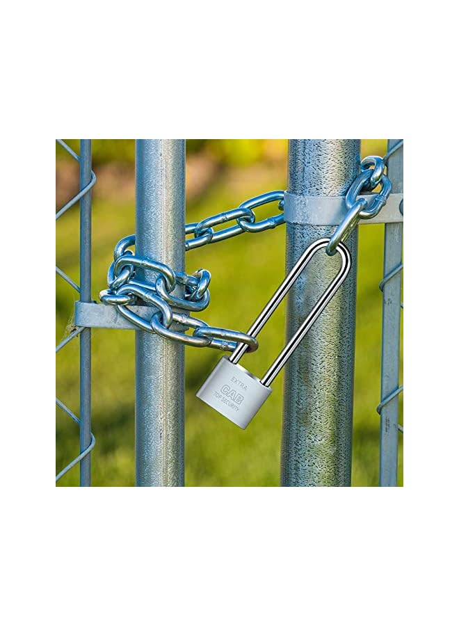 PROMASS PROMASS Lengthened Padlock with 4 Keys, 6.4 Inch Long Shackle Padlock Heavy Duty Lock Waterproof High Security Outdoor Padlock for Warehouses Container Doors Garage Shed  - Image 4