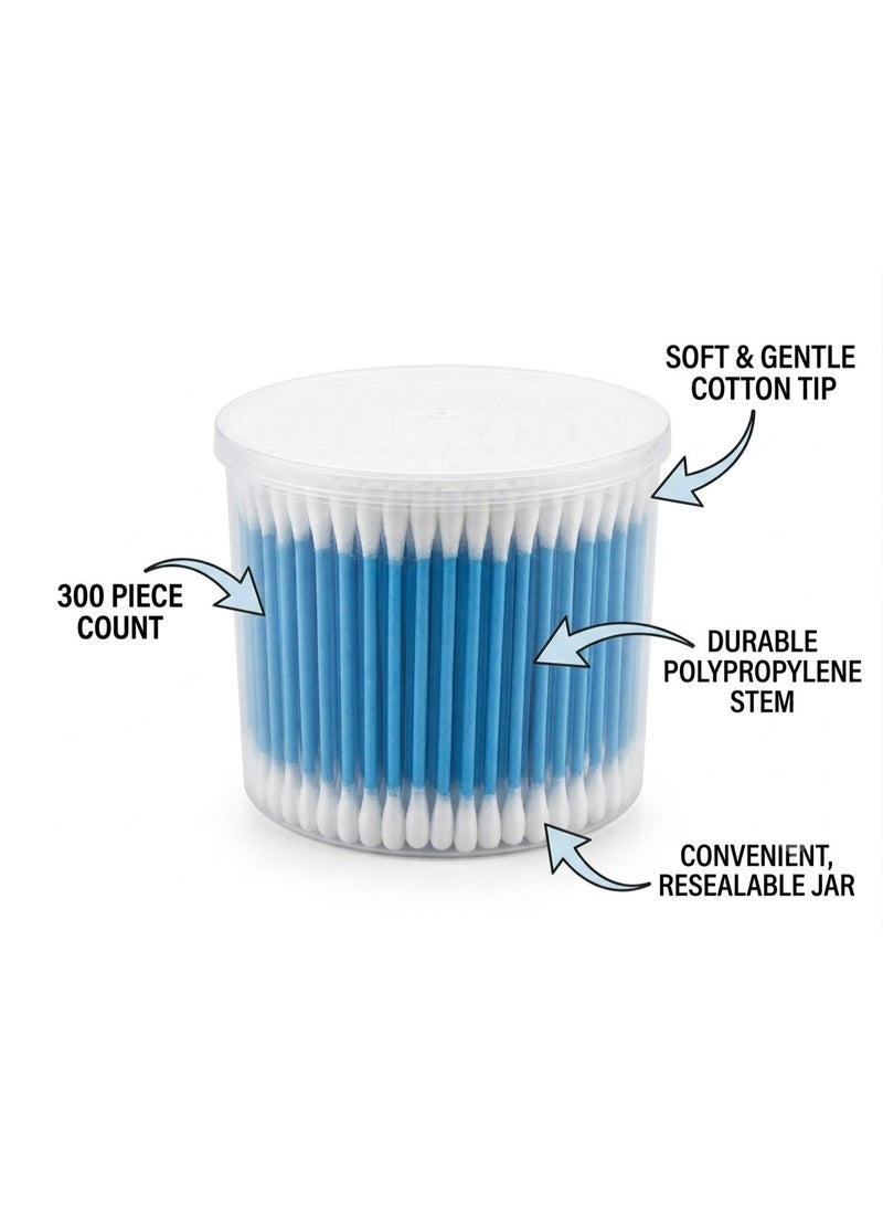 Cotton Swabs (300 Count) – Standard Cleaning Swabs – Easy-to-Store (Multicolor) - Image 2