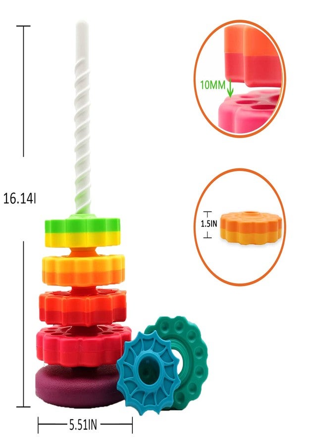 BYFWH Baby Spin Stack Toy,Premium Stacking Toy for Kids, Spinning Stacking Toy for Babies and Toddlers,Educational Toddler Learning Toy,Baby 1 2 3 Birthday Gifts,Autism Sensory Spinning Toy - Image 2