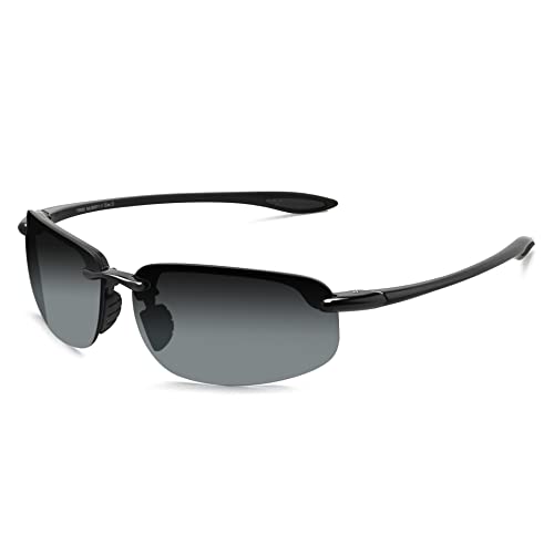 JULI Eyewear JULI Sports Sunglasses for Men Women Tr90 Rimless Frame for Running Fishing Baseball Driving MJ8001 - Image 1