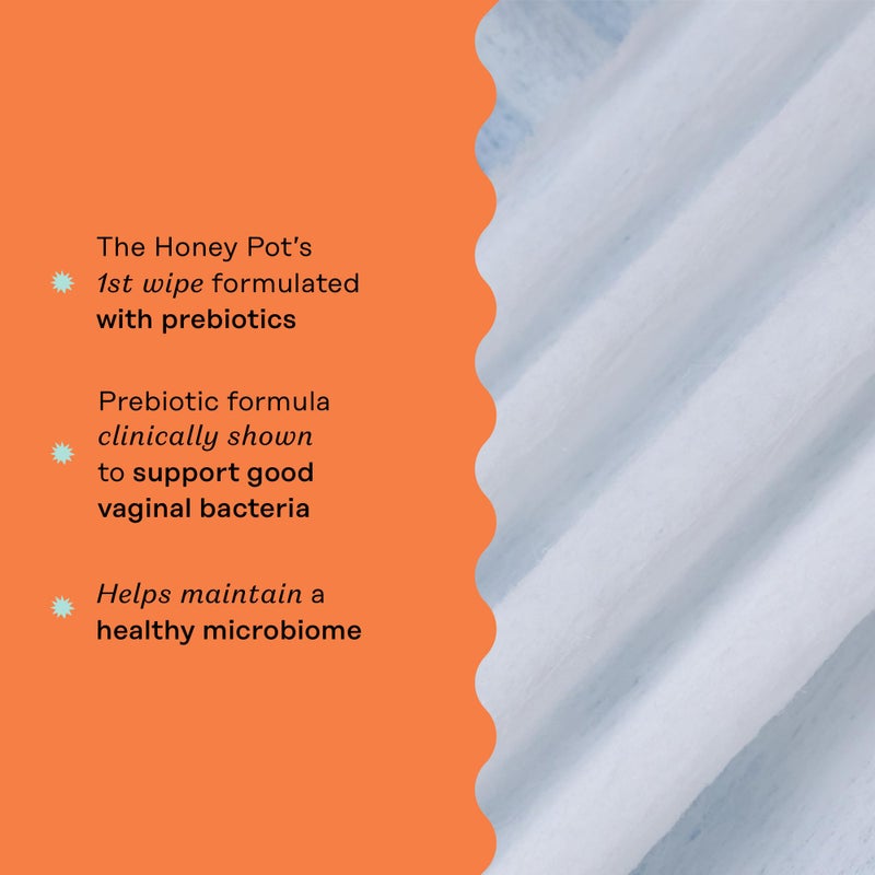 The Honey Pot Company - Prebiotic Feminine Wipes - Daily PH Balancing, Fragrance & Sulfate Free Wipes for Intimate Parts, Body, or Face - Hygiene Products - 30 ct. - Image 3