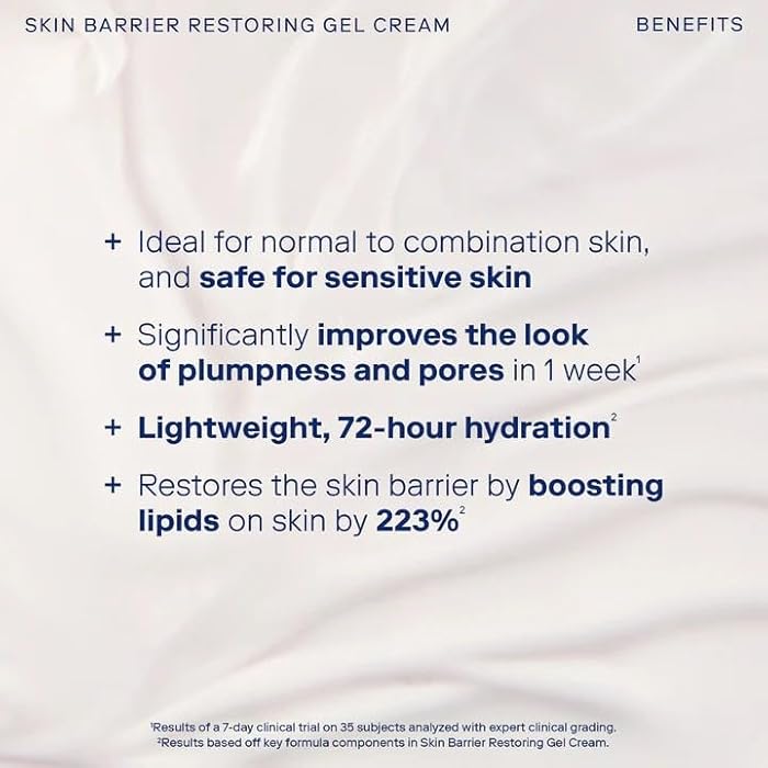 Skinfix Barrier+ Skin Barrier Restoring Gel Cream Mini - 0.5 oz - Hydrating Face Cream for Dry Skin - Strengthens, Visibly Plumps & Firms - Non-Comedogenic - Fragrance Free - Vegan, Cruelty Free - Image 5