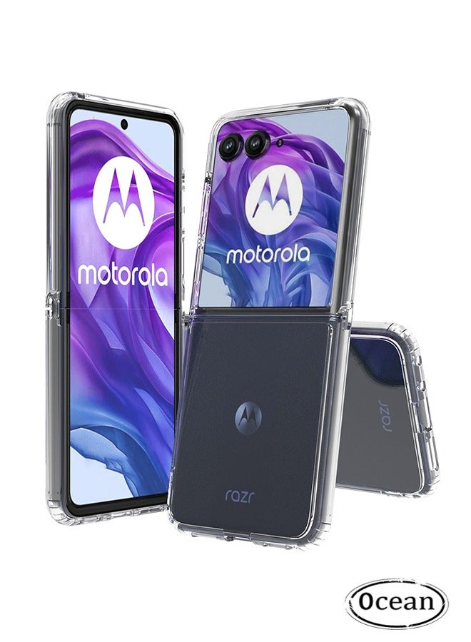 أوشن غطاء خلفي للكمبيوتر الصلب الكريستالي الشفاف + إطار مرن لوحدة TPC، ومقاومة الخدوش والصدمات الرقيقة، وغطاء الهاتف الواقي من سقوط 50 ألترا (واضح) - Image 1