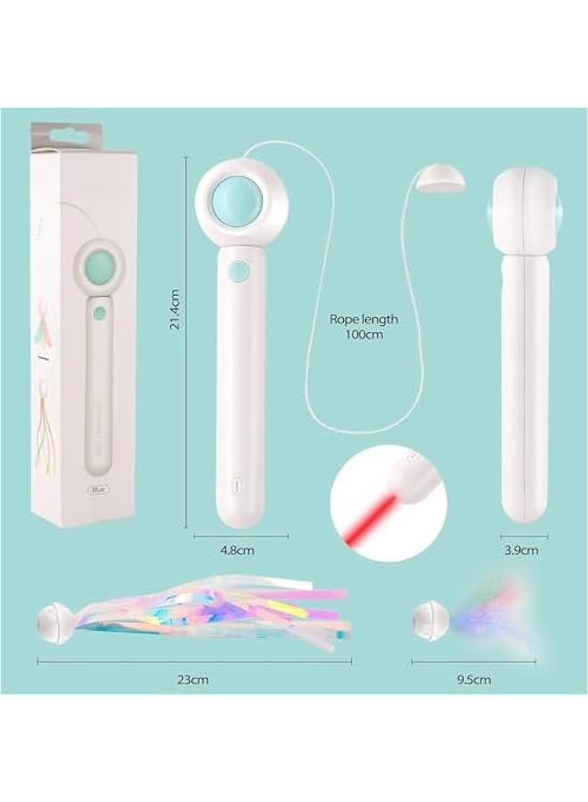 TRASSLE Cat Toys Interactive, Multi-Function Retractable Pet Toy, Laser Pointer Toy for Kitten, USB Rechargeable Cats Wand Toy for Indoor Outdoor - Image 2