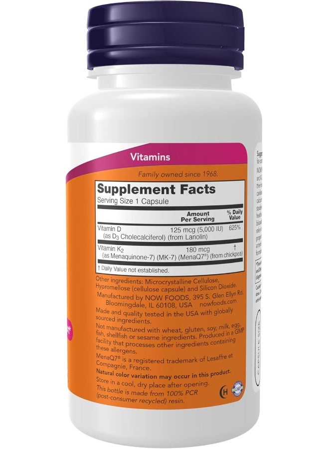 now Mega D-3 & MK-7 Capsules for Adults - Image 2