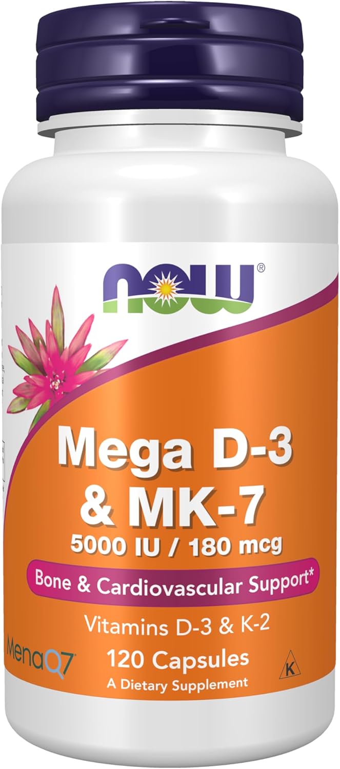 now Mega D-3 & MK-7 Capsules for Adults - Image 1