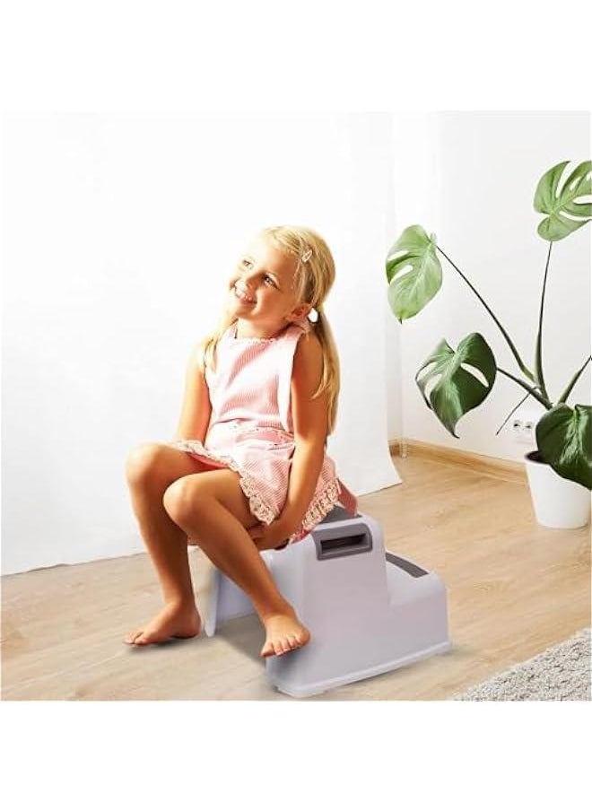 HOOKOR 2 Step Stool for Kids, Anti-Slip Sturdy Toddler Two Step Stool for Toilet Potty Training, Bathroom,Kitchen  - Image 4
