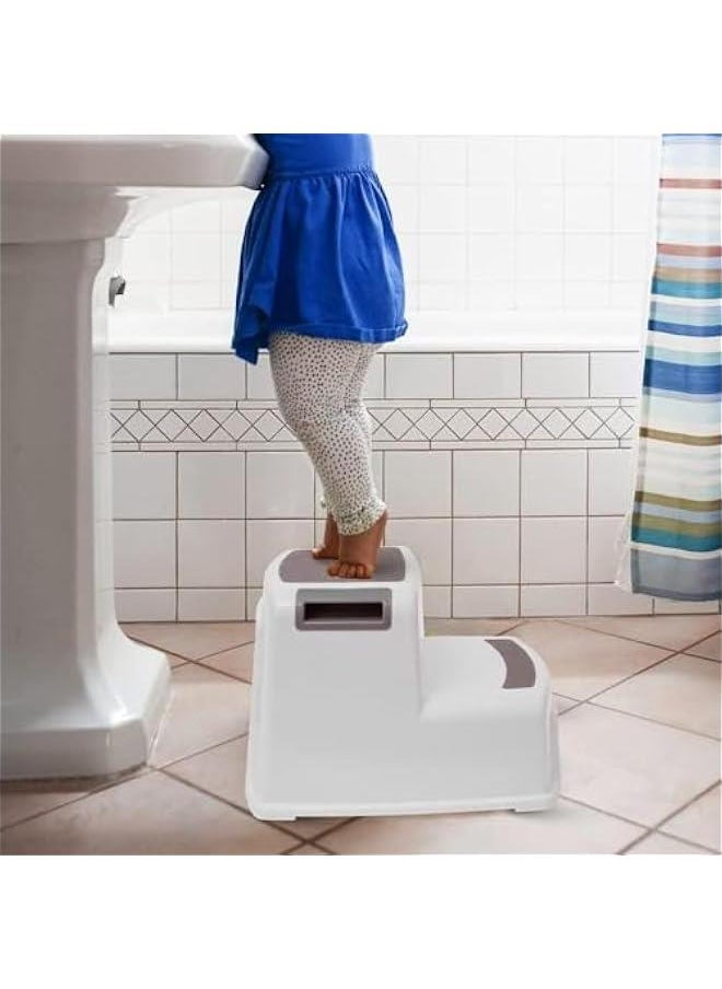HOOKOR 2 Step Stool for Kids, Anti-Slip Sturdy Toddler Two Step Stool for Toilet Potty Training, Bathroom,Kitchen  - Image 5