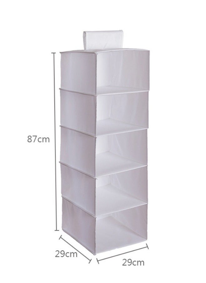 ماركة غير محددة 5 طبقات بيضاء معلقة حقيبة خزانة 87x29x29cm  - Image 3