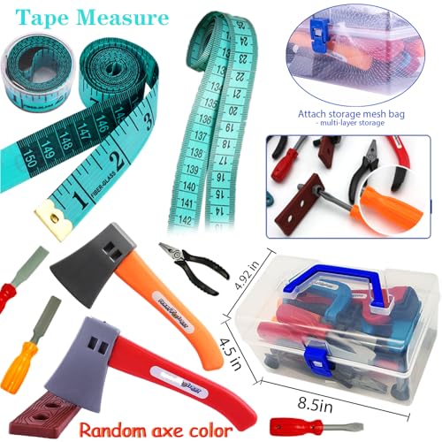 KEJIH 21 Pieces Kids Toy Tool Set and Power Play Tools, Construction Toys Working Tools Educational Pretend Role Play Set with a Handy Storage Box and Portable Sturdy Ideal Gifts Toolkit for Toddlers - Image 5