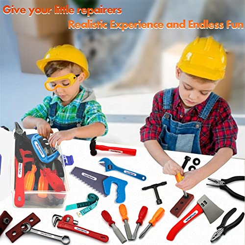 KEJIH 21 Pieces Kids Toy Tool Set and Power Play Tools, Construction Toys Working Tools Educational Pretend Role Play Set with a Handy Storage Box and Portable Sturdy Ideal Gifts Toolkit for Toddlers - Image 2