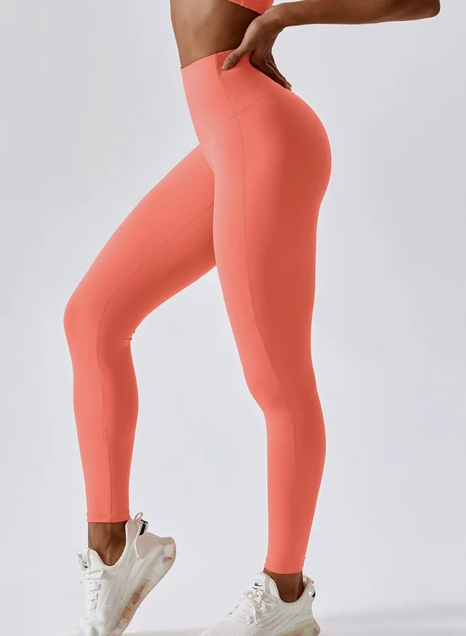 كون.يوغا بنطلون يوجا رياضي نسائي بخصر عالٍ للتحكم في البطن