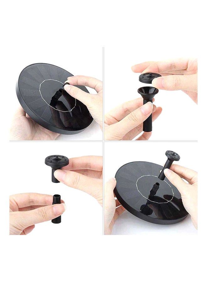 نافورة مياه صغيرة تعمل بالطاقة الشمسية أسود - Image 3