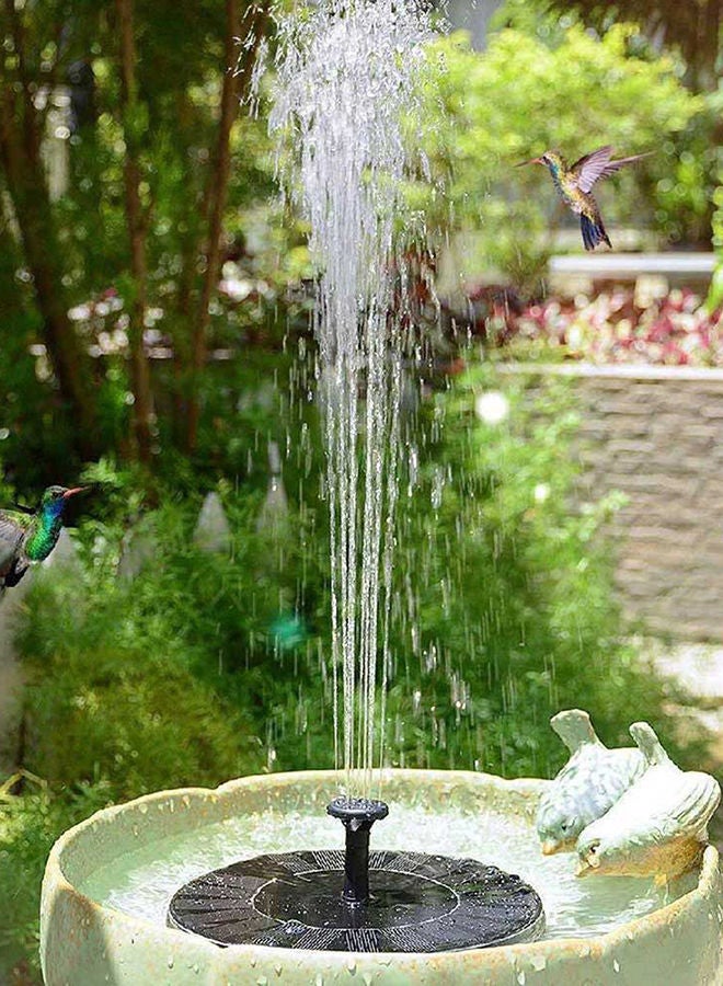 نافورة مياه صغيرة تعمل بالطاقة الشمسية أسود - Image 4