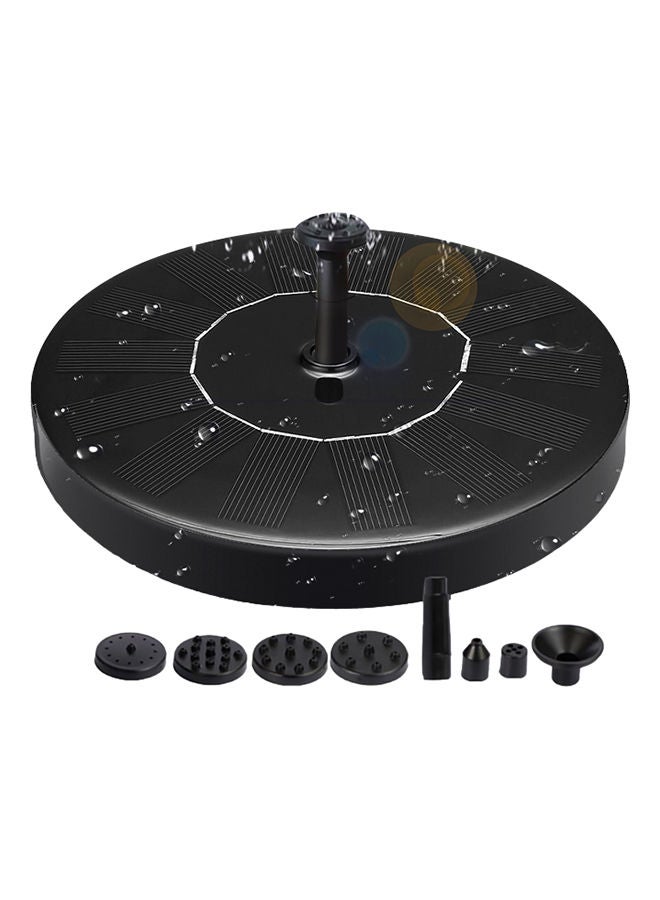 نافورة مياه صغيرة تعمل بالطاقة الشمسية أسود - Image 1