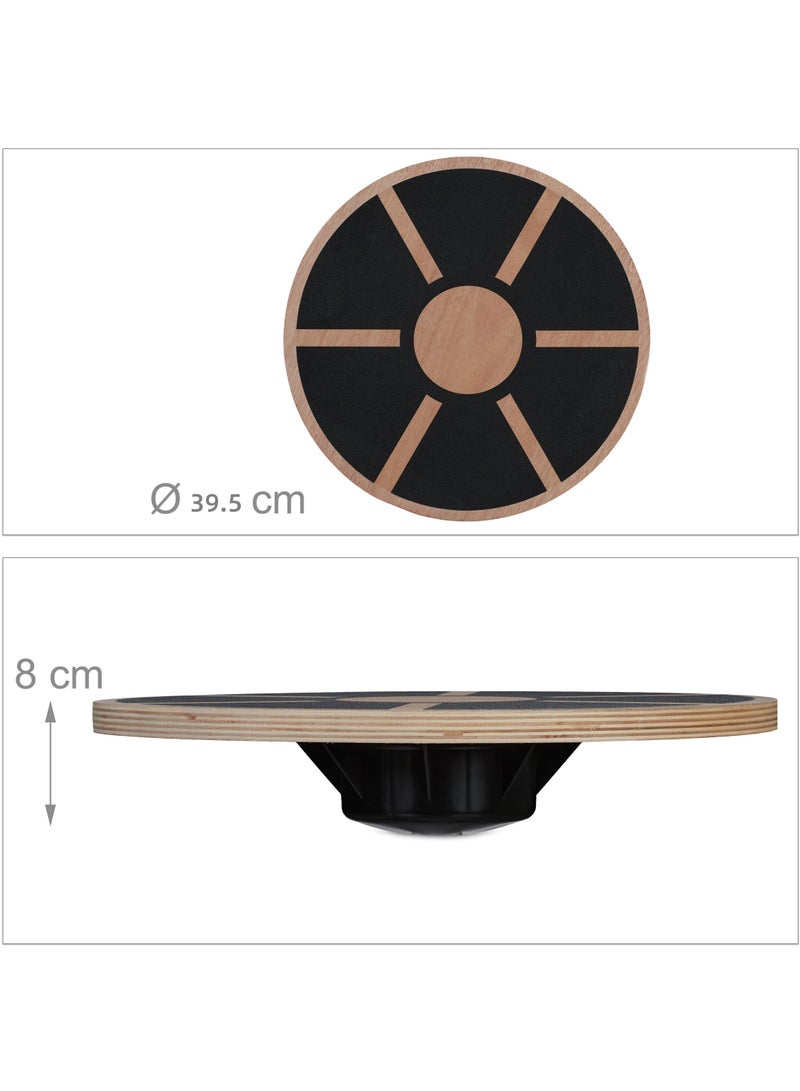 XiuWoo Wooden Balance Board Non-Slip Wobble Core Trainer Diameter with 360 Rotation for Stability Training, Full Body Exercises, Physical Therapy - Image 3