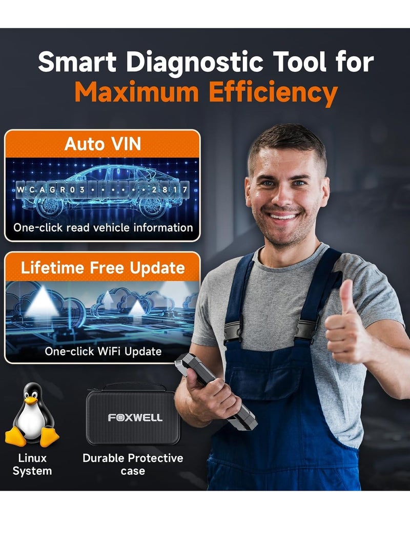 Foxwell NT624 Elite OBD2 EOBD Automotive Scanner Full System Diagnosis ABS SRS SAS Transmission Code Reader EPB Oil Reset OBDII OBD 2 Car Diagnostic Tool - Image 2