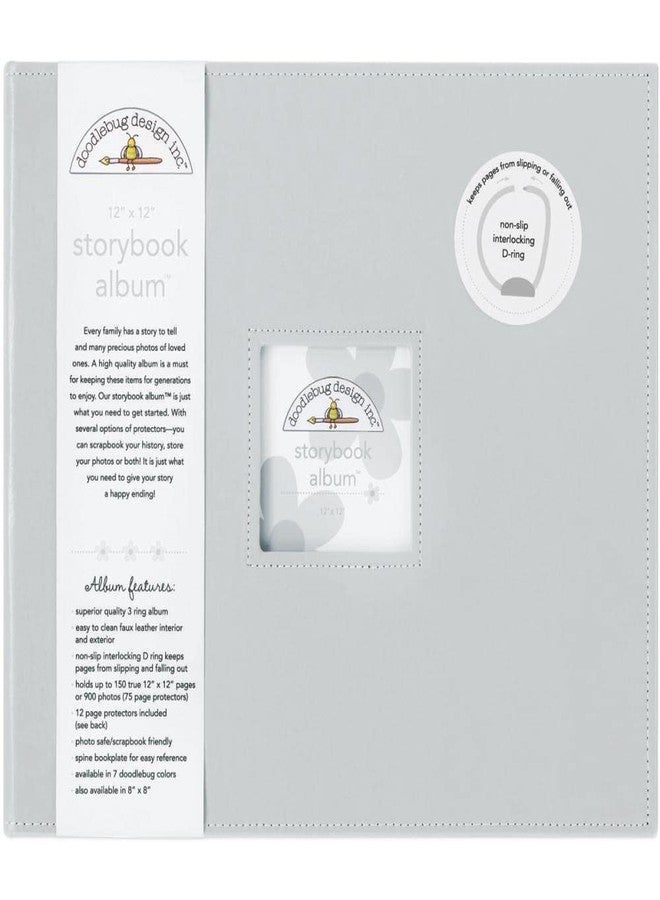 Doodlebug Design Gray Storybook for Scrapbooking Album, 12 by 12-Inch - Image 1