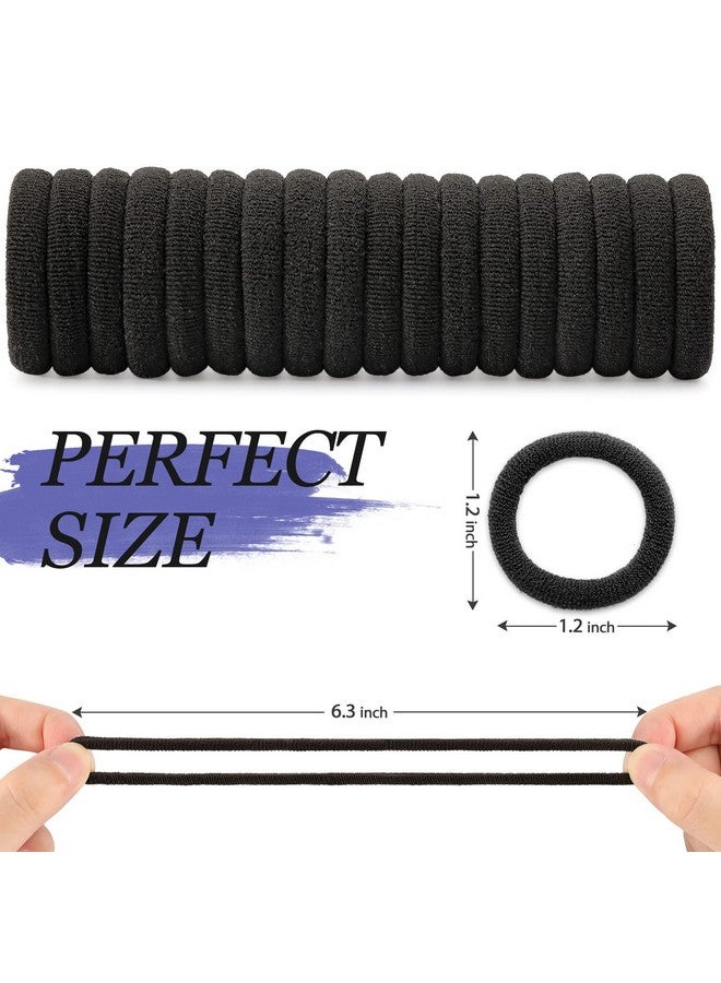 JIRIS 100 Pcs No Break Hair Ties Fitting Kit And Limitedtime Starter Kit Gentle For Any Hair Type With No Slipping Or Snagging Color Mixing(Black) - Image 2