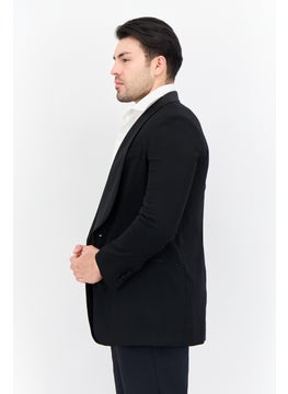 GANT Men Regular Fit Plain Formal Blazer, Black  - Image 4
