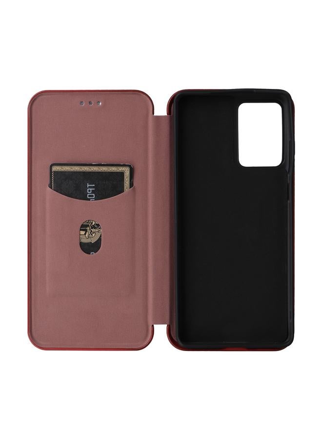 S-TOP Case For Motorola Moto G85 Carbon Fiber Texture Flip Leather Phone Case - Image 4