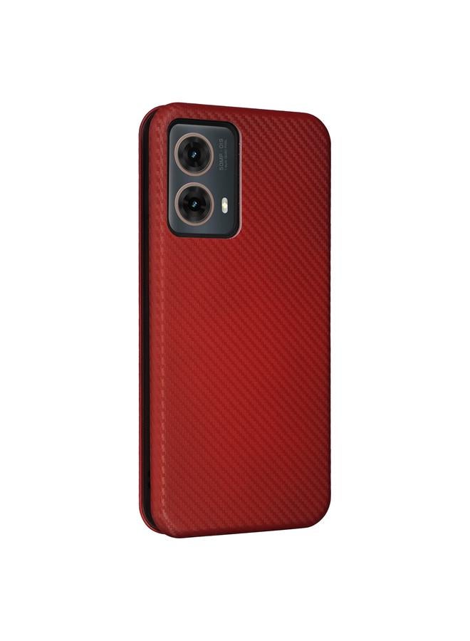 S-TOP Case For Motorola Moto G85 Carbon Fiber Texture Flip Leather Phone Case - Image 3
