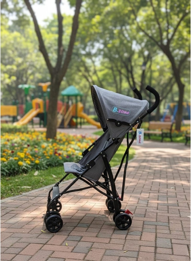 NZONE STORE Baby Zone Lightweight Stroller - Foldable and Easy to Carry for Travel and Shopping - Equipped with a Canopy and Sturdy Double Wheels - Gray - Image 1