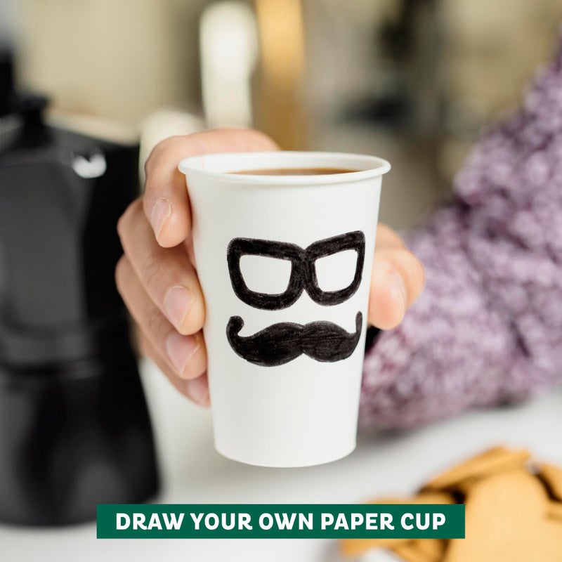 Freshware Coffee Cups 16 oz [100 Pack] Disposable Paper Cups for Hot or Iced Coffee Cup, Slushie Cup, Milkshakes, Smoothies, and Tea - Image 3